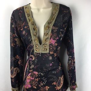 Whites Stag floral Lace Long Sleeve Blouse